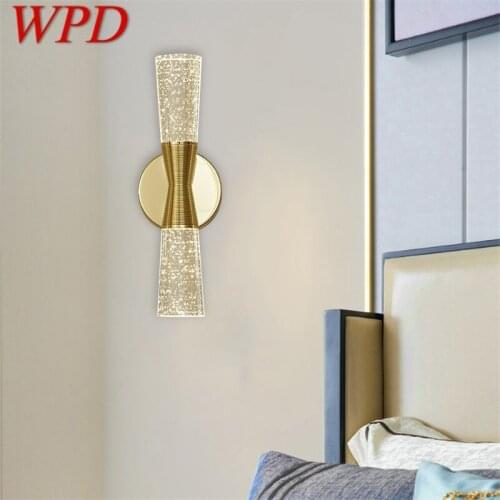 WPD Crystal Wall Lamp Sconce LED Fixture Modern 220V 110V Aluminum Indoor Wall Lights For Bedroom Living Room Office Hotel