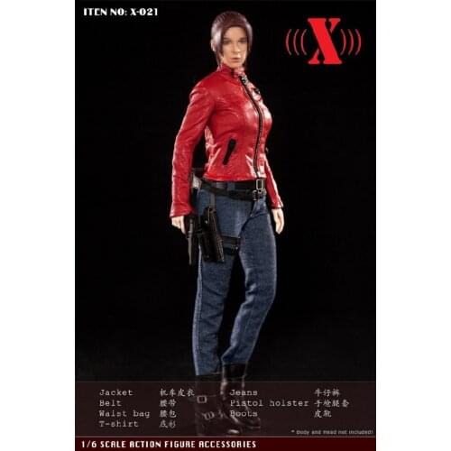 Hot Sales X-TOYS X-021 1/6 Scale Red Locomotive Combat Female Dress Suit Without Body For 12inch Doll Figures Accessories