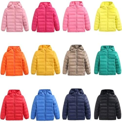 Winter Down Jacket Boys Girls Coat Feather Light Children Autumn Winter Baby Jackets Kids Parka 90% Duck Down Hooded Outerwear