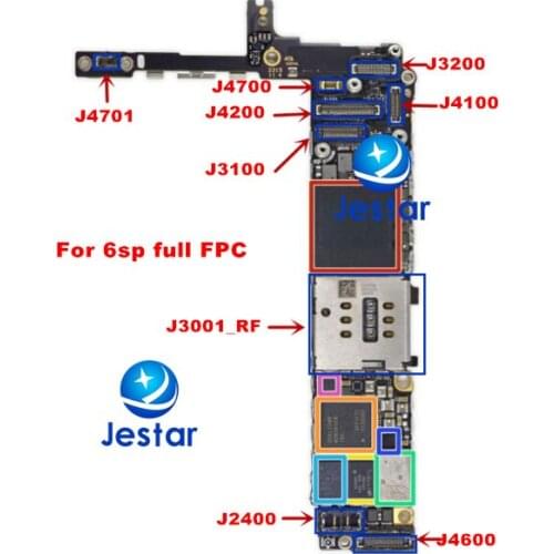 1sets/lot=9pcs,full set for iPhone 6SP 5.5 LCD/touch camera power volume home button charger battery sim FPC connector