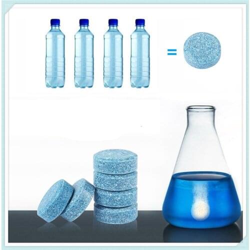 10pcs Car Solid Cleaner Effervescent Tablets Spray for Skoda Opel DAF RAM Trucks Paccar Ford Otosan Chrysler