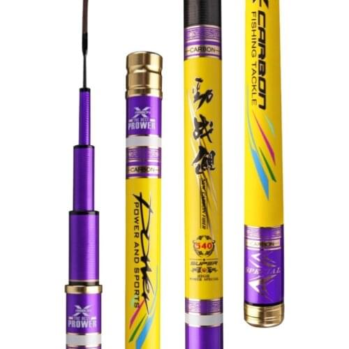 12H Super Hard Power Hand Rod 3.6m-10m Telescopic Wedkarstwo Olta Vara De Pesca 19 Tonalty Tilapia Fishing Canne a Peche