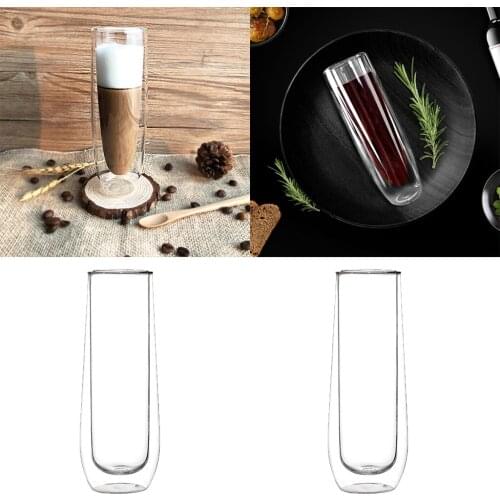 2 Pieces Champagne Glass High-grade Red Wine Glass Transparent Water Glass