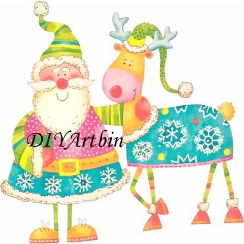 2021 Christmas Santa Claus Stencils Cutting Die for DIY Scrapbooking Photo Album stamps Decorative Embossing DIY Paper Card