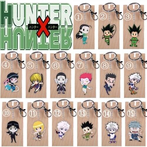 33 Styles HUNTERXHUNTER Keychain Toys GON FREECSS Killua Zoldyck Kurapika Leorio Paladinight Anime Acrylic Keyring Gifts