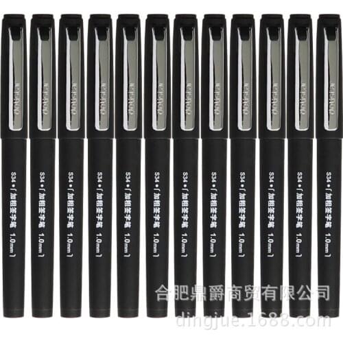 4pcs bold pen S34 1.0mm ink resistant pen office pen