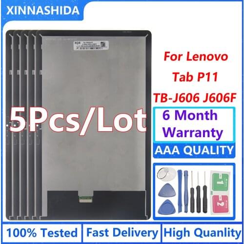 5pcs/lot LCD For Lenovo Tab P11 TB-J606 J606F 11 inch Tested Touch Screen Digitizer Panel Glass Sensor Free Shipping P11