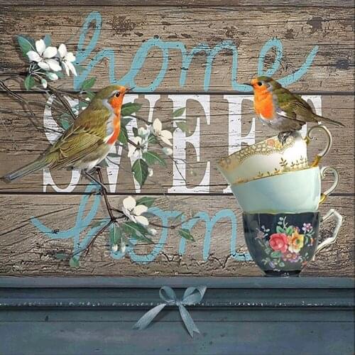 5D DIY diamond painting Bird flower Full square/round Embroidery Pattern 3D Cross stitch kits mosaic wall stickers