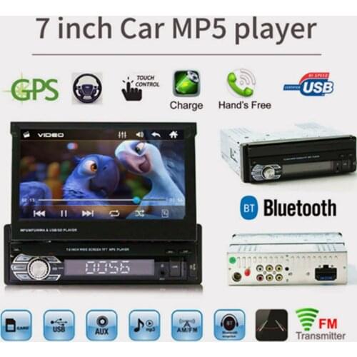 9601G 7in In-dash Touch Screen Car MP5 Player GPS Bluetooth FM/AM Radio USB/TF/AUX