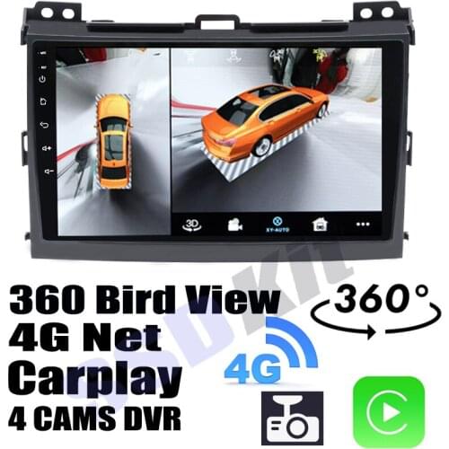 Car Audio Navigation GPS Stereo Media Carplay DVR 360 Birdview Around 4G Android System For TOYOTA Sienna XL20 2004~2010