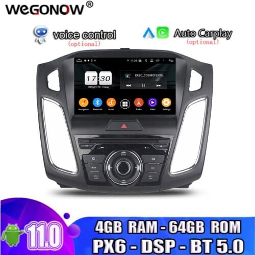 TDA7851 Android 10.0 For Ford Focus 2012 - 2018 Octa Core 64GB ROM Car DVD Player GPS navigation RDS Radio wifi 4G Bluetooth 5.0