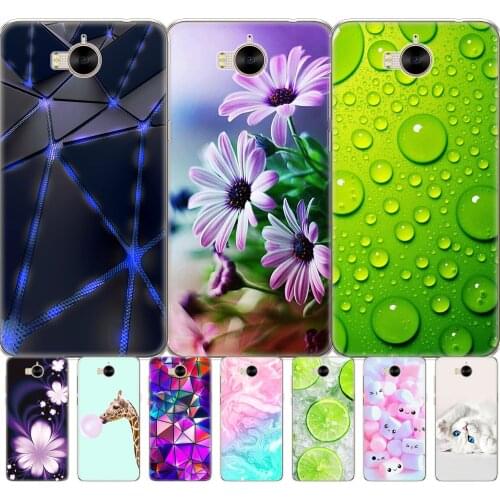 Cover phone case for huawei Y6 2017 huawei Y5 2017 soft tpu silicon back cover 360 full protective printing transparent coque