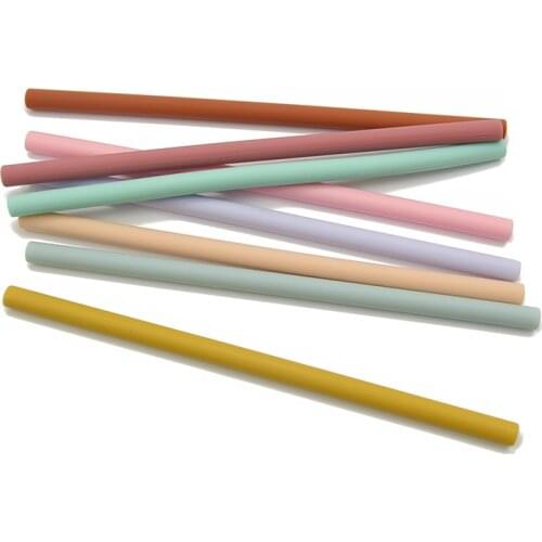 Baby Silicone Straws BPA Free Silicone Reuseable Straight Drinking Straws for Toddler Feeding Tableware Drinking Accessory