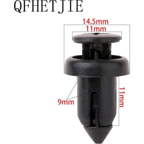 50Pcs 9mm Auto Bumper Fastener Car Clips Plastic Hole Rivet Retainer Push Engine Cover Car Door Trim Panel Clip