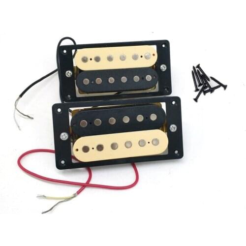 HOT 2Pcs Electric Guitar Pickups 50/52 Zebra Faced Humbucker Double Coil Electric Guitar Pickups