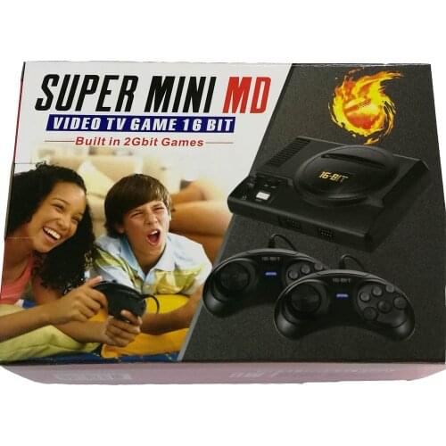 Super mini for M D 16 bit AV output family games TV video game console built in 2G bit 208 games
