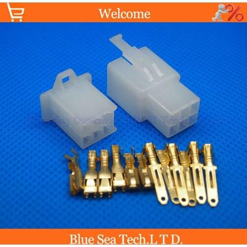 2.8mm 6 Way/pin Electrical Connector Kits Male and Female socket plug for Motorcycle Car ect