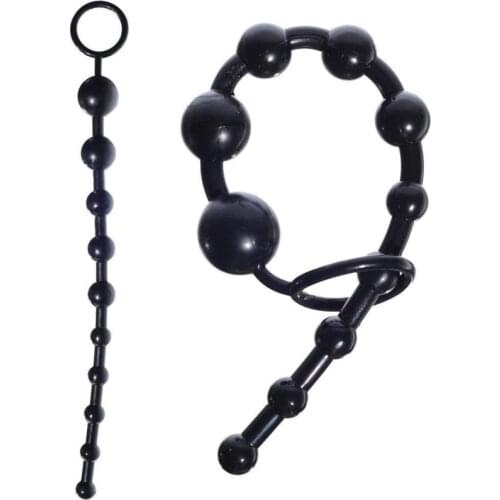 Soft Jelly With 10 Beads Comfortable Extra Stimulation Anal Plugs Clitoris Climax Masturbation Bullet Sex Toys SM Flirting Eggs