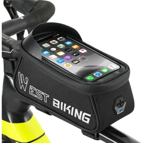 Outdoor Bike Front Bag Reflective Touch Screen Mobile Phone Bag Mountain Bike Front Beam Top Tube Bag Cycling Riding Equipment
