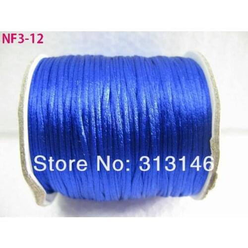 Wholesale 80M/Roll 1.5MM ROYAL BLUE Braided Macrame Nylon Chinese Knot Cord Beading Satin Shamballa String Thread Rope