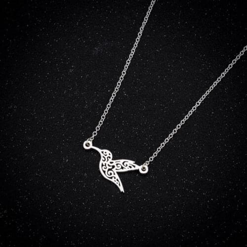 1pc Little Bird Stainless Steel Pendant Necklace Cute Animals Charms Necklaces For Women Men Adventure Party Gift