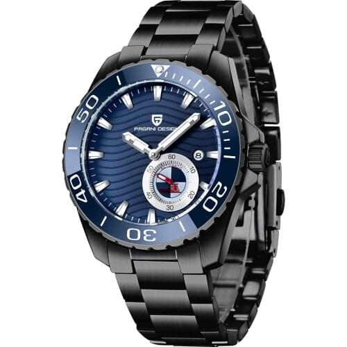 PAGANI DESIGN PD-1636 New Fashion Men' Automatic Mechanical Watch Stainless Steel Night Light Waterproof Wristwatch