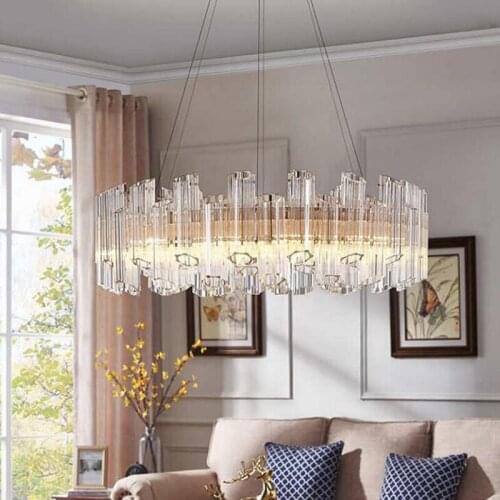 Nordic post-modern chandelier glass restaurant personality creative bedroom crystal lamp light luxury living room simple hanging