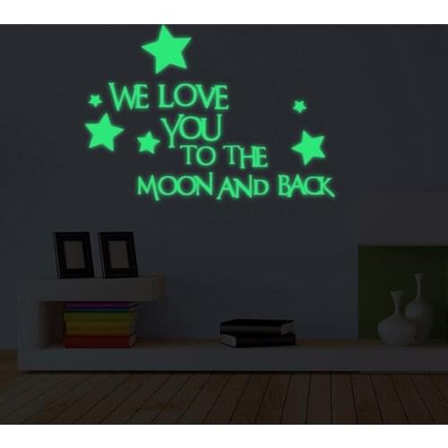 Stylish Luminous Stars Pattern Wall Stickers PVC Easy to Paste Self-adhesive Wall Decal Sticker Home Decor Wholesale 2021