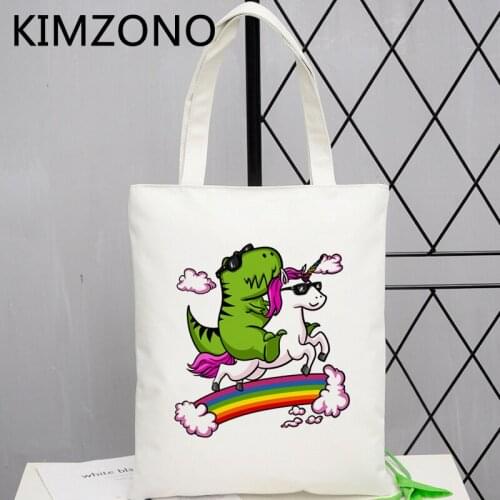 Unicorn shopping bag shopper bolsa recycle bag eco bag fabric reusable string tote grab
