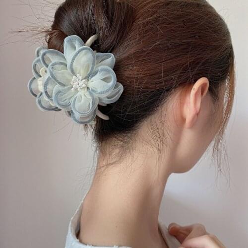 Vintage lace flower hair claws floral hai clips headwear hair accessories