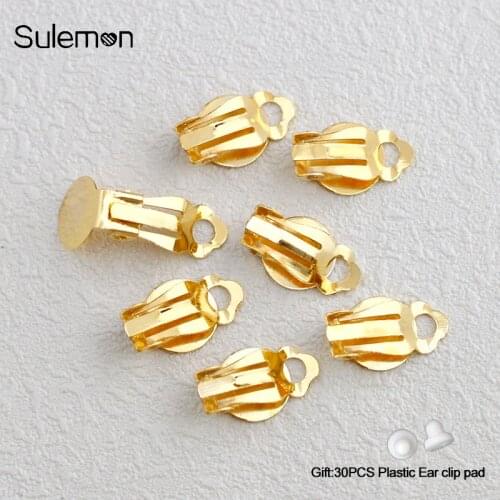 Sulemon 20pcs/Lot Ear Clip DIY Handmade Earrings Findings Jewelry Findings Parts Wholesale AS07