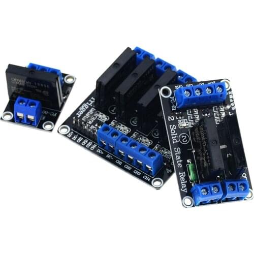 1PCS Low Level 5V 24V 1 2 4 8 Channel Solid State Relay Module SSR G3MB-202P 240VAC 2A Output with Resistive Fuse