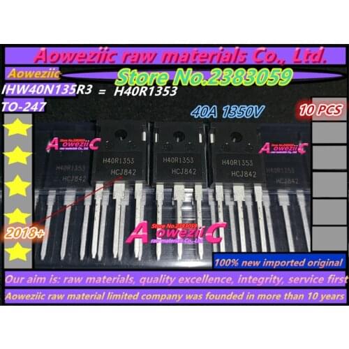 100% new imported original IHW40N60T H40T60 IHW40N120R3 H40R1203 IHW40N135R3 H40R1353 TO-247 IGBT power tube microwave oven