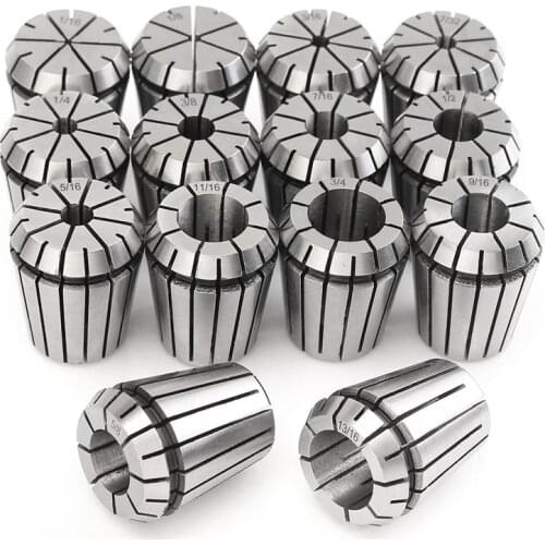 14PCS Collet Chuck ER32 Precision Set Tool Holder Milling Chuck CNC Lathe Tool 1/16"-3/4" For CNC Milling Lathe Tool Spindle