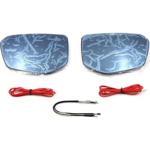 2pcs Heated w/Turn Signal Anti-Dizziness Side View Mirror Blue Glasses For 2016 Honda Civic