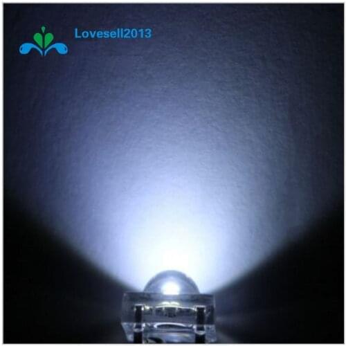 20pcs 5mm F5 Piranha LED White Round Head Super Bright Light Emitting Diode