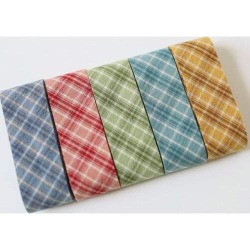 3.6cm Yarn-Dyed Bias Binding Cotton Tapes Ribbon, Handmade Patchwork Cotton Fabric Trimming Sewing Accessories 5 M