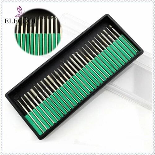 30Pcs 2.35mm Nail Drill Bits for Electric Manicure Machine Nail Art Salon Tools Mill File for Nail Art Electric Drill