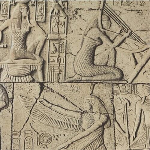 Beibehang Embossed wallpaper 3D Egypt ancient wall murals Classical sculpture vintage PVC vinyl wall covering waterproof