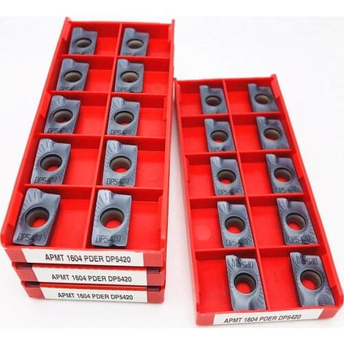 50PCS hard alloy APMT1604 PDER DP5420 CNC lathe parts tool milling cutter blade APMT 1604 metal turning blade CNC tool APMT