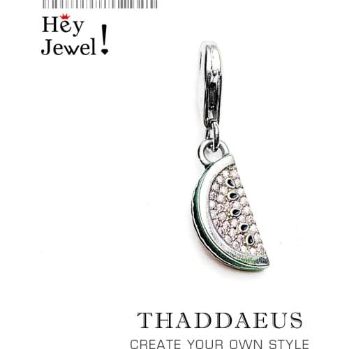Watermelon Pendants Charm Jewelry Making 2021 Summer Brand New Fruity Taste Trendy 925 Sterling Silver Gift For Women