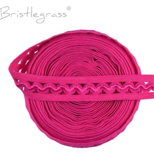 BRISTLEGRASS 5 Yard 5/8" 15mm Patchwork Lace Trim Virtual Pink Elastics Spandex Bands Hair Tie Headband Tutu Dress Sewing Notion
