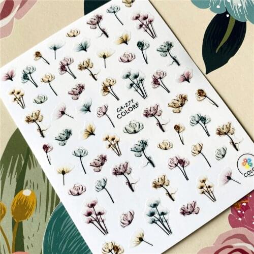 CA-271-272-398 Fresh flower 3D Back glue Nail decal Nail sticker Nail decoration Nail art Nail tool Nail ornament