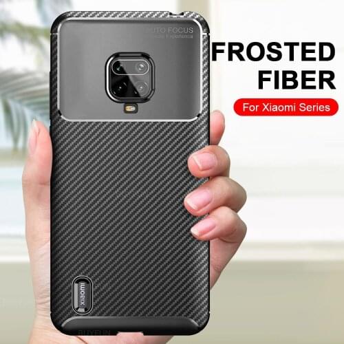 For Xiaomi Redmi Note 9S Case Luxury Carbon Fiber TPU Soft Cover on the for Redmi Note 9 Pro 9Pro Max Shockproof Back Case Funda