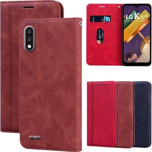 Phone Magnet Case For LG K22+ Protective Flip Cover Luxury PU Leather Case LG K22 Plus чехол Protector Shell Wallet Funda Capa