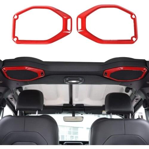 Car Roof Speaker Ring Decoration Cover Sticker Accessories for Jeep Wrangler JL 2018+ for Jeep Gladiator JT 2018