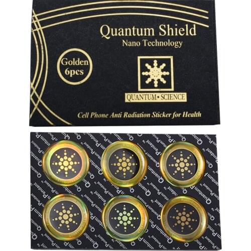 Drop Shipping Nano Technology Anti Radiation Sticker Round Golden/Silver Energy Shield Health Protection