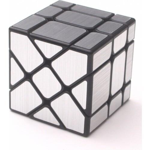 Moyu Cubing Classroom 3x3x3 Mirror Surface Edge shift Speed Magic Cube Puzzle Twist Toy Black Brushed Silver Brain Teaser ABS