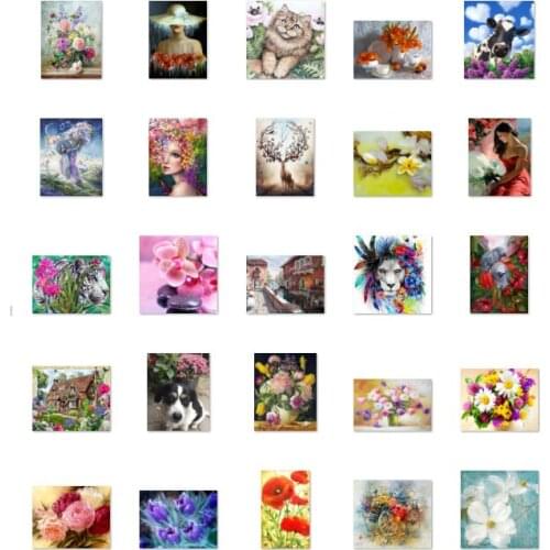 Flowers hoop 9 cross stitch kit people 18ct 14ct UNprinting11ct count print canvas stitches embroidery DIY handmade needlework