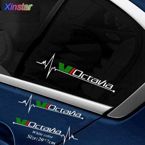 2pcs/lot car windows sticker for Skoda octavia